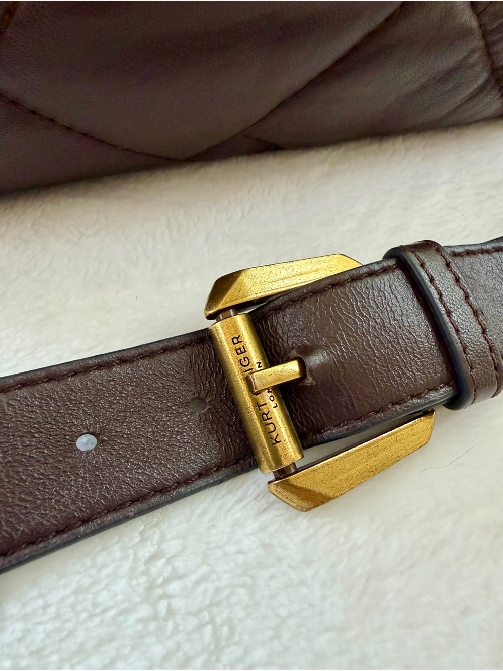 Kurt Geiger London Medium Kensington Soft Bag - Brown Leather - Picture 7 of 16